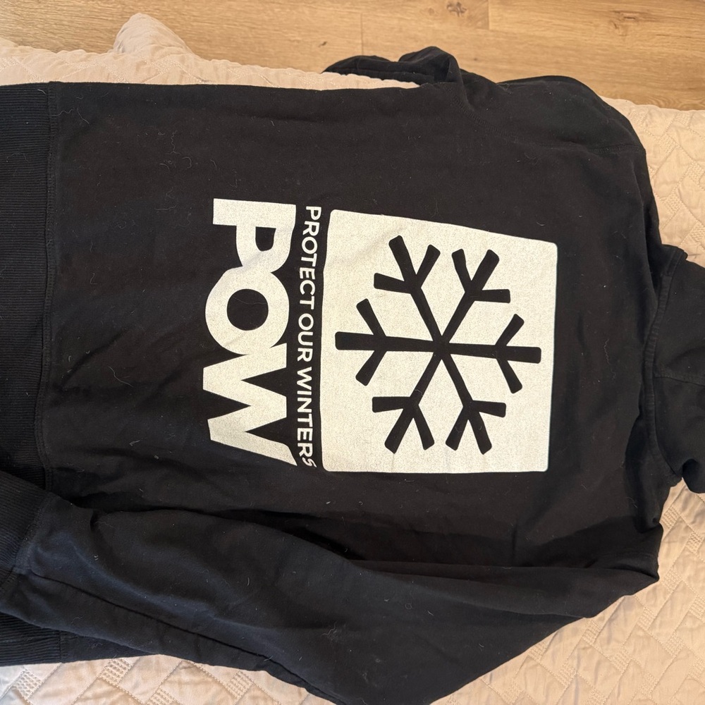 Black POW Hoodie with Snowflake Logo